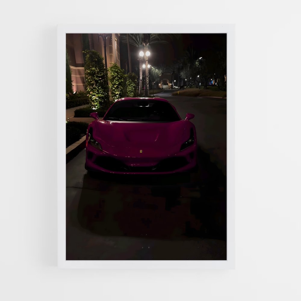 Poster Pink Dream Machine – affiche Ferrari (vue 3)